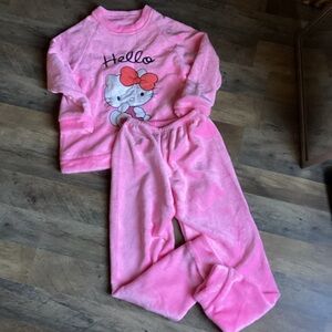 Hello Kitty Fleece Pink Pajama Set